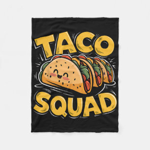 Funny Taco Squad Mexican Food Lover Taco Day Gifts Fleece Blanket