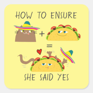 Funny Taco  Square Sticker