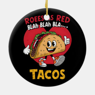 Funny Taco T-Shirt Design For Taco Lovers Ceramic Ornament
