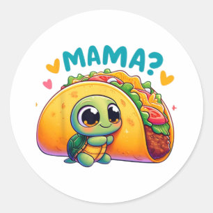 Funny Taco Tequila Mama Cinco De Mayo  Classic Round Sticker