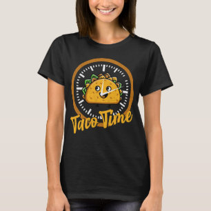 Funny Taco Time Cute Clock Mexican Food Lover T-Shirt