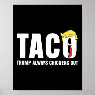 Funny Taco Trade Chicken Taco Trump Always Chicken Poster