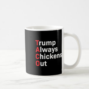 Funny Taco Trump Always Chickens Out Coffee Mug