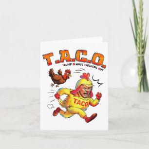 Funny Taco Trump Always Chickens Out Shirt Mens Wo Card