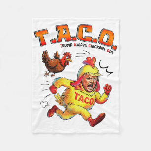 Funny Taco Trump Always Chickens Out Shirt Mens Wo Fleece Blanket