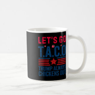 Funny Taco Trump Let's Go Taco Anti-trump 4th July Coffee Mug