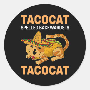 Funny Tacocat Spelled Ckward Is Tacocat Cinco De M Classic Round Sticker