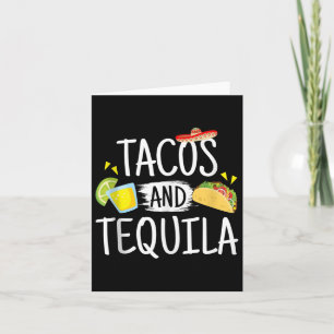Funny Tacos And Tequila Mexican Sombrero Tank Top Card