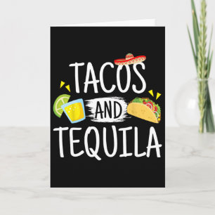 Funny Tacos And Tequila Mexican Sombrero Tee Gift Card