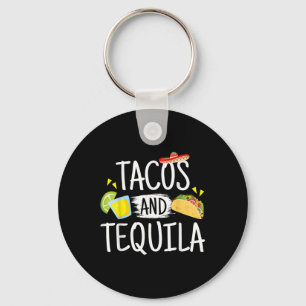 Funny Tacos And Tequila Mexican Sombrero Tee Gift  Key Ring