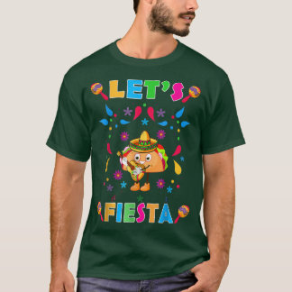 Funny Tacosaurus Cinco De Mayo Meico Guitar Lets F T-Shirt
