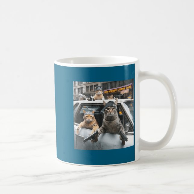 Funny Tactical Cat Meme Military Style  Coffee Mug (Right)