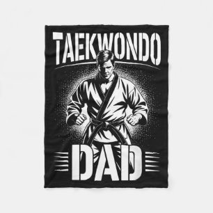 Funny Taekwondo Dad Fleece Blanket