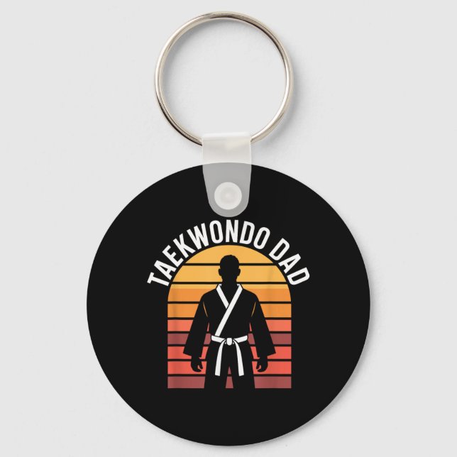 Funny Taekwondo Dad Key Ring (Front)