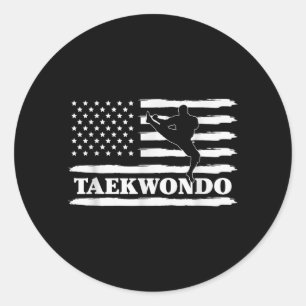 Funny Taekwondo Design For Men Women Taekwondo Classic Round Sticker