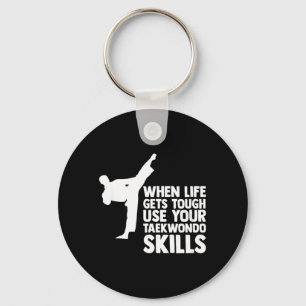 Funny Taekwondo Design For Men Women Taekwondo Key Ring
