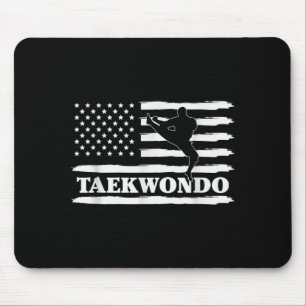 Funny Taekwondo Design For Men Women Taekwondo Mouse Pad