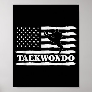 Funny Taekwondo Design For Men Women Taekwondo Poster
