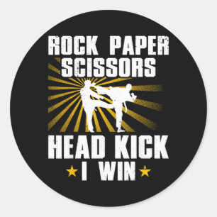 Funny Taekwondo for Men Women Kids Martial Arts Classic Round Sticker