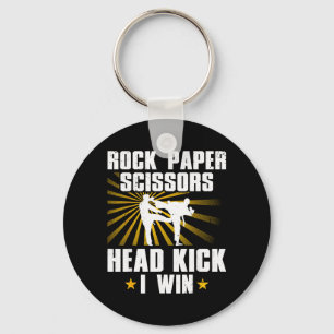 Funny Taekwondo for Men Women Kids Martial Arts Key Ring