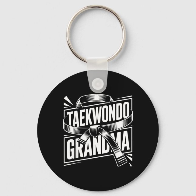 Funny Taekwondo Grandma Key Ring (Front)