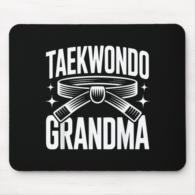 Funny Taekwondo Grandma Mouse Pad (Front)