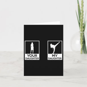 Funny Taekwondo Mom Dad Martial Arts Karate-girls  Card