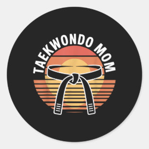 Funny Taekwondo Mum Classic Round Sticker