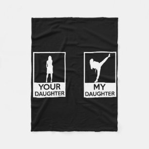 Funny Taekwondo Mum Dad Martial Arts Karate-girls Fleece Blanket