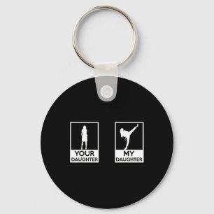 Funny Taekwondo Mum Dad Martial Arts Karate-girls Key Ring