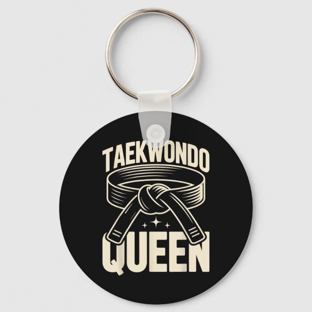 Funny Taekwondo Queen Key Ring (Front)