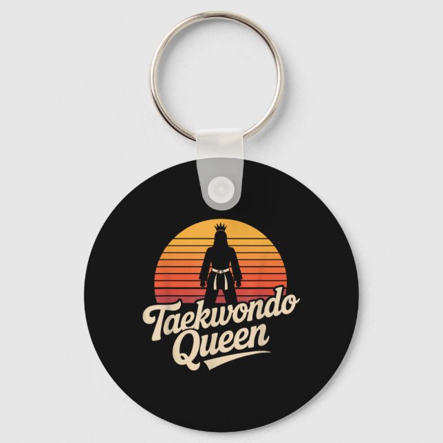 Funny Taekwondo Queen Key Ring (Front)