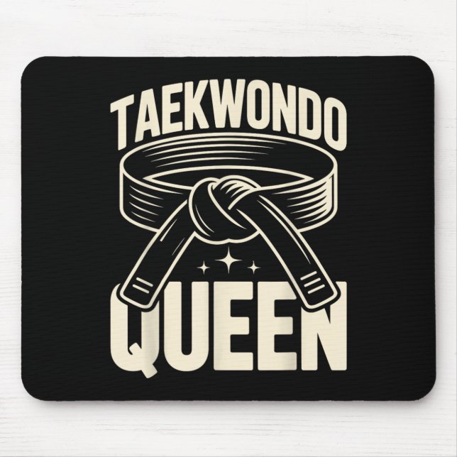 Funny Taekwondo Queen Mouse Pad (Front)