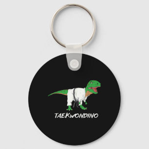 Funny Taekwondo T Rex Dinosaur Cute Martial Arts Key Ring