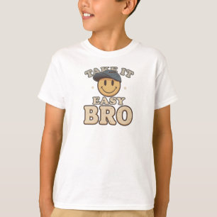 Funny "Take It Easy Bro" Smiley Face T-Shirt