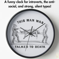 Funny "Talked to Death" Vintage Man Cave Introvert