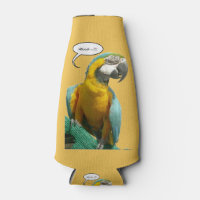 Funny Talking Parrot Customisable Bottle Cooler