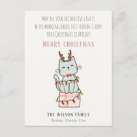 Funny Tangled Working Christmas Lights Cat Gift