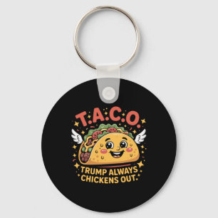 Funny Tariffs Meme Sarcastic Taco Trump Always Chi Key Ring