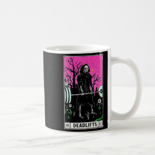 Funny Tarot Card Deadlifts Gym Workout Occult Read Coffee Mug
