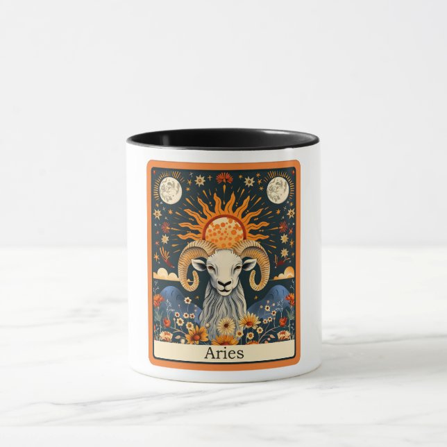Funny Tarot Card/Zodiac/Aries Mug (Center)