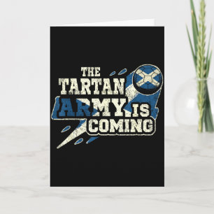 Funny Tartan Retro Scotland Well Be Coming Footbal Card