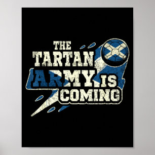 Funny Tartan Retro Scotland Well Be Coming Footbal Poster