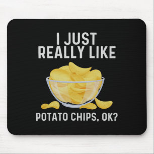 Funny Tato Chips Art For Men Women Kids Bag Of Chi Mouse Pad