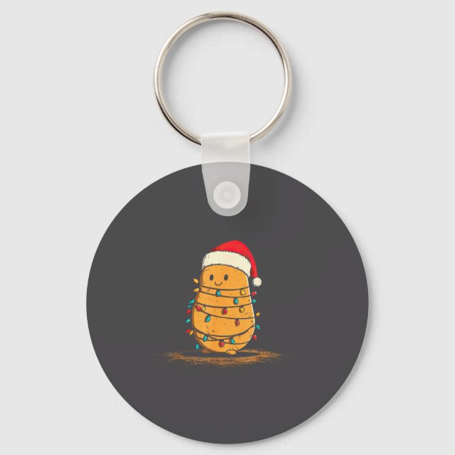 Funny Tato Christmas Graphics Lights Lover  Key Ring (Front)