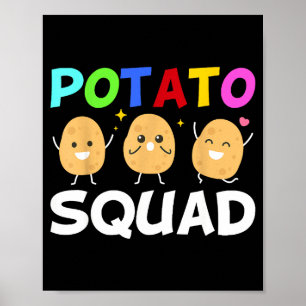 Funny Tato Squad Vegetable Chip Eater French Fries Poster