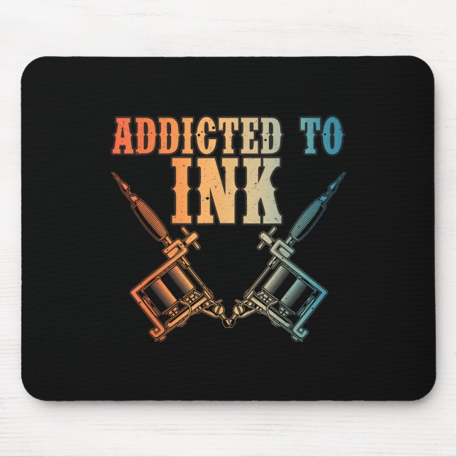 Funny Tattoo Artist Art For Men Women Tattooed Tat Mouse Pad (Front)
