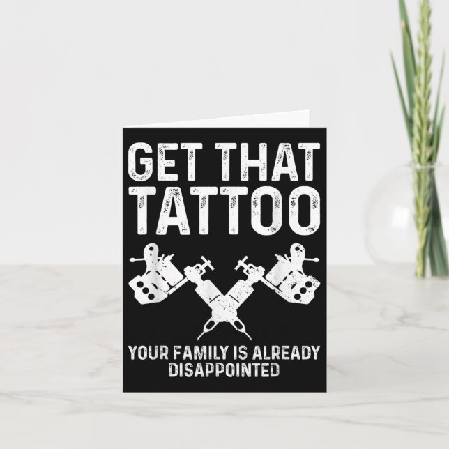 Funny Tattoo Artist Art For Men Women Tattooer Tat Card (Front)