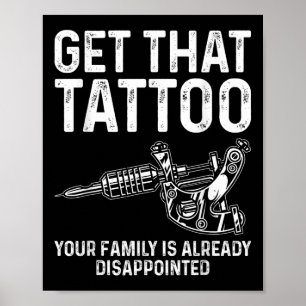 Funny Tattoo Artist Art For Men Women Tattooer Tat Poster