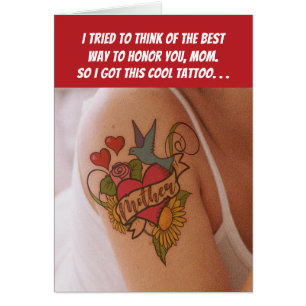 Funny Tattoo Card for Mum on Mother's Day